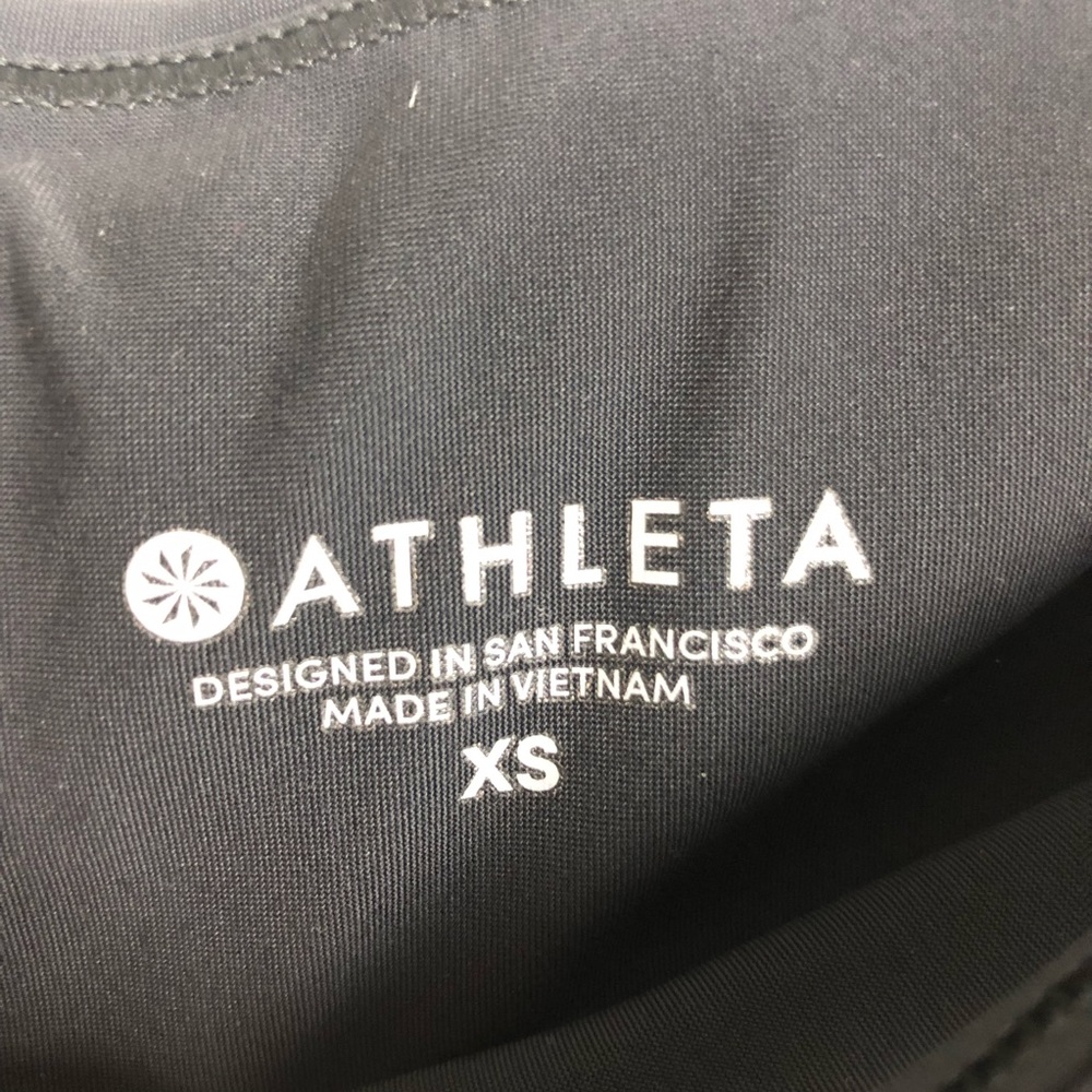 Athleta XS cropped stellar pant zipper pockets black 0797 - Picture 6 of 12